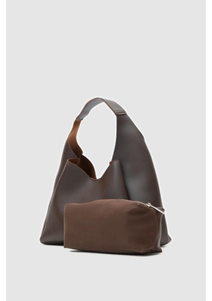 Mono Yavrulu Acı Kahve Omuz Çantası modelleri