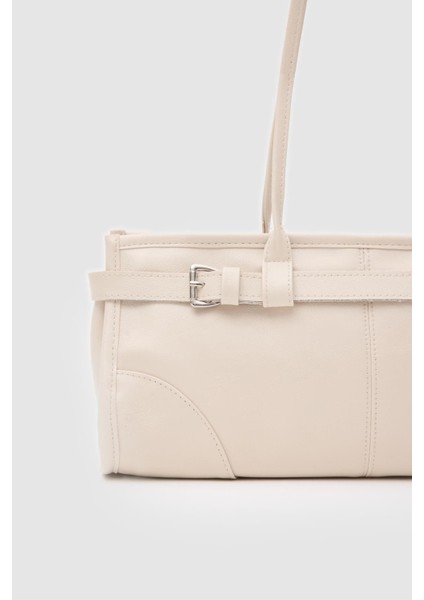 Enyola Krem Vintage Baget Çanta modelleri