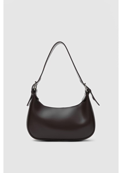 Muse Acı Kahve Oval Baget Çanta