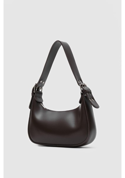 Muse Acı Kahve Oval Baget Çanta