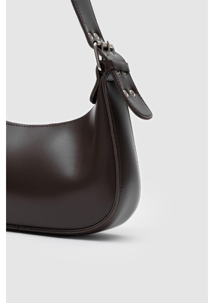 Muse Acı Kahve Oval Baget Çanta
