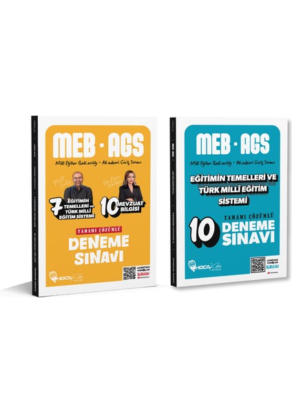 2025 Meb-Ags Eğitimin Temelleri 10 Lu Deneme --7 Eğitimin Temelleri ve Türk Milli Eğitim Sistemi – 10 Mevzuat Bilgisi Deneme Sınavı 2 Li Set
