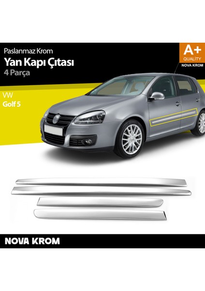 Vw Golf 5 Krom Yan Kapı Çıtası 4 Prç 2004-2009