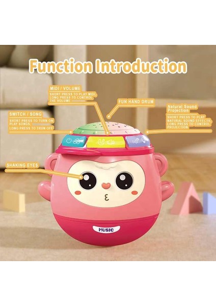 Maymun Oyun Müzikli Projeksiyonlu 5in1 Eğitici Oyuncak Pembe fırsatları