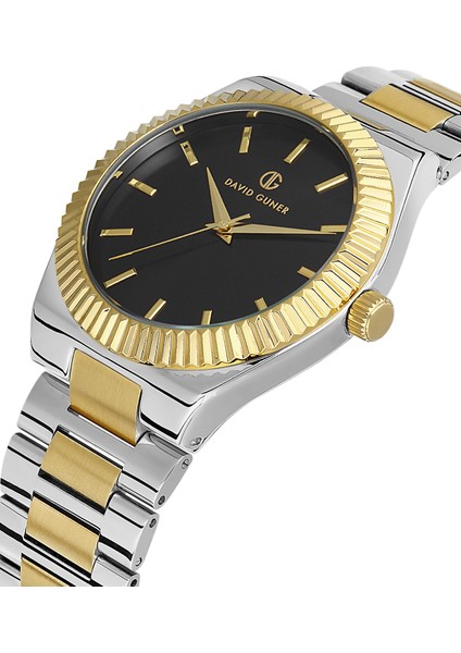 Davıd Guner Sarı Beyaz Kaplamalı Beyaz Kadranlı Erkek Kol Saati DG-8408GA-D2 modelleri