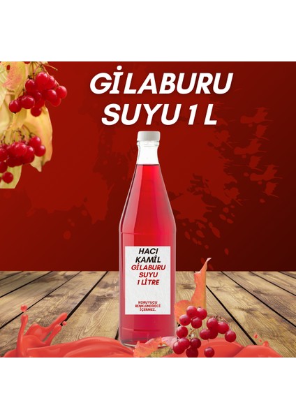 Gilaburu Suyu 1 Litre Cam Şişe