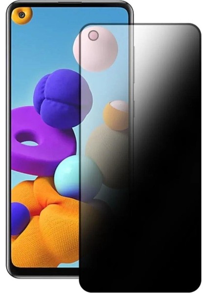 Samsung Galaxy A11- Uyumlu Privacy Hayalet -Gizli- Temperli Cam Ekran Koruyucu - Anti Static Hd