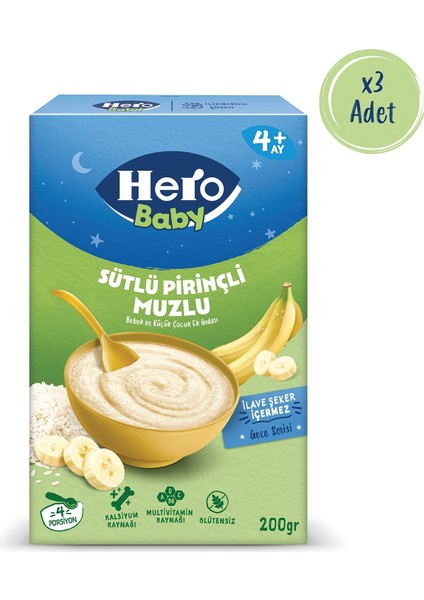 Sütlü Muzlu Pirinçli 200g x3