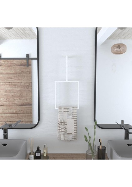 Dekoratif Metal Banyo Düzenleyici - Metal Açık Havluluk - Metal Organizer - 24