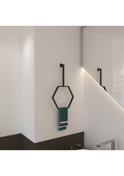 Dekoratif Metal Banyo Düzenleyici - Metal Açık Havluluk - Metal Organizer - 31