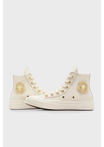Chuck 70 Logolu Gold Detaylı Sneaker Ayakkabı Bayan Ayakkabı A12555C 286