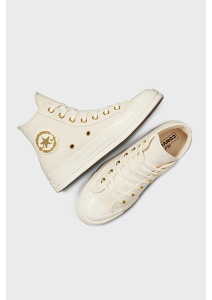 Chuck 70 Logolu Gold Detaylı Sneaker Ayakkabı Bayan Ayakkabı A12555C 286