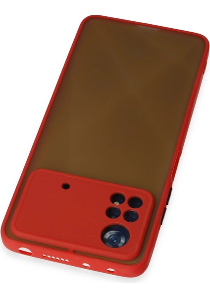 Xiaomi Poco X4 Pro 5g Kılıf Montreal Silikon Kapak - Kırmızı Ynsmr