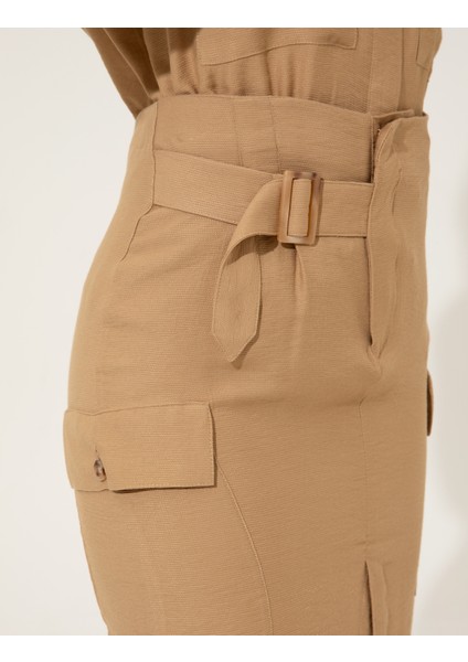 Kadın Camel Dokuma Etek 50247481-VR015