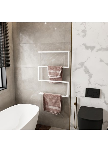 Dekoratif Metal Banyo Düzenleyici - Metal Açık Havluluk - Metal Organizer - 16