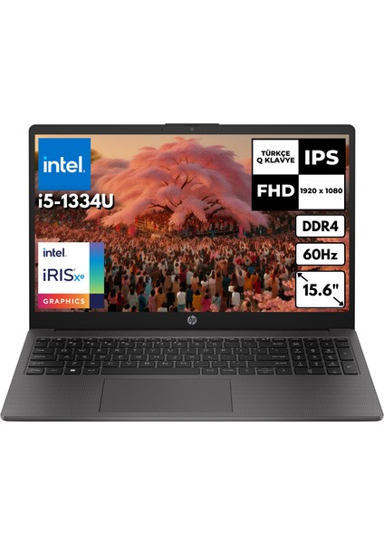 250 G10 I5-1334U 32GB 256 GB SSD Iris Xe Graphics 15.6" Fhd Windows 11 Home Taşınabilir Bilgisayar B2NC9ESHMF2