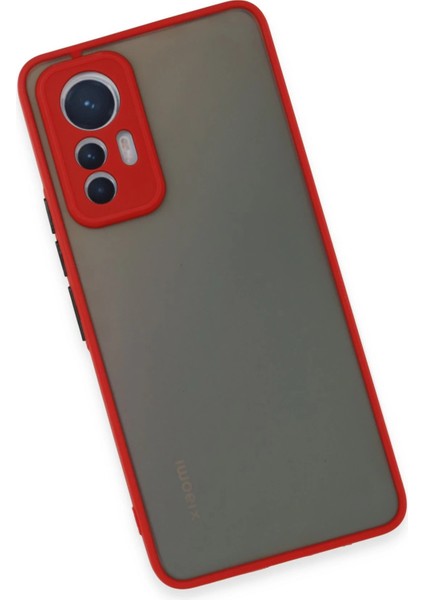 Xiaomi Mi 12 Lite Kılıf Montreal Silikon Kapak - Kırmızı Ynsmr