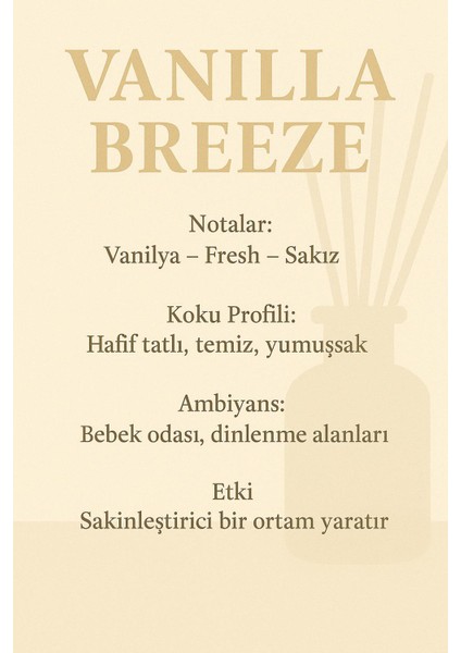 Oda Kokusu Seti - Vanilla Breeze - Vanilya - Fresh - Sakız - Kendi Oda Kokunu Yarat! - Hediye Seti fiyatları
