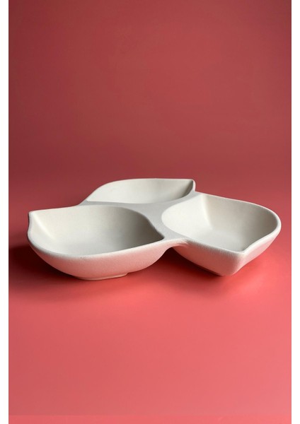 3'lü Yaprak Çerezlik - Seramik Bisküvi (Ham Ürün) fiyatları