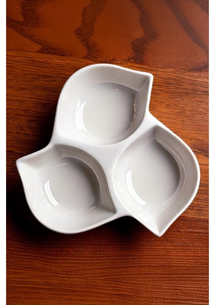 3'lü Yaprak Çerezlik - Seramik Bisküvi (Ham Ürün) fırsatları