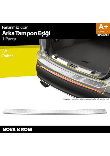 Vw Crafter Krom Arka Tampon Eşiği 2011-2017