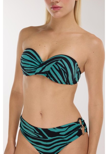 4600 Siyah Yeşil Straplez Bikini Takımı fiyatları