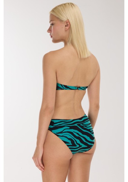 4600 Siyah Yeşil Straplez Bikini Takımı modelleri