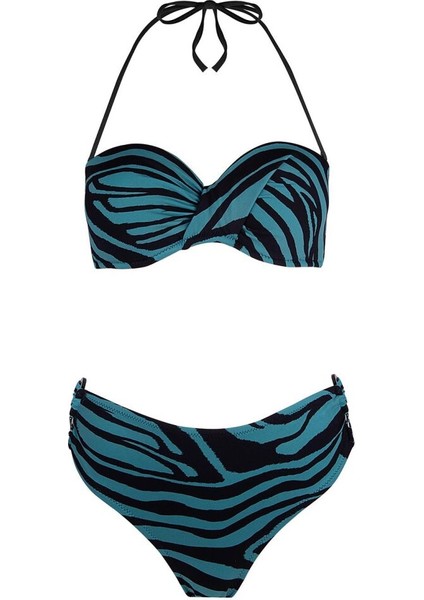 4600 Siyah Yeşil Straplez Bikini Takımı fırsatları