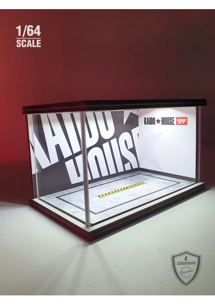 Kaido House Diecast LED Işıklı Akrilik Korumalı Stand/diorama 1:64 Ölçek modelleri