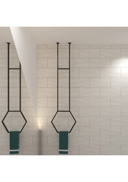 Dekoratif Metal Banyo Düzenleyici - Metal Açık Havluluk - Metal Organizer - 10