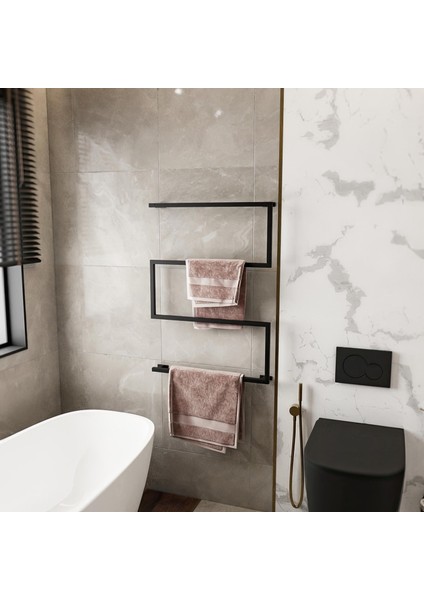 Dekoratif Metal Banyo Düzenleyici - Metal Açık Havluluk - Metal Organizer - 15