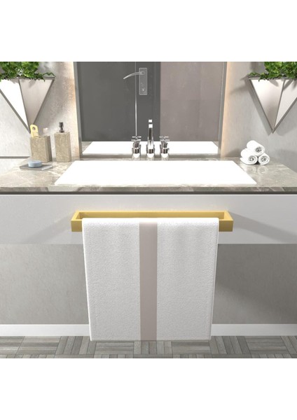 Dekoratif Metal Banyo Düzenleyici - Metal Açık Havluluk - Metal Organizer - 34