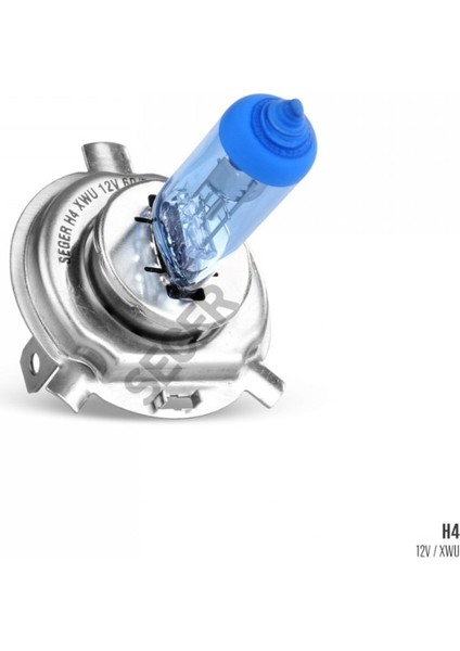 Seger H4 12V 60/55W Xenon White Ultra (4.000K Beyaz Işık) (P43 Tırnaklı) modelleri