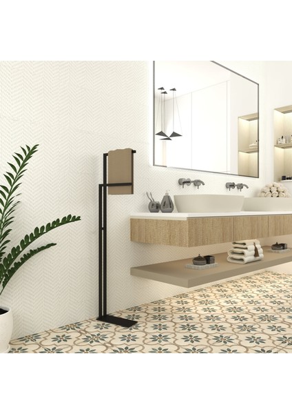 Dekoratif Metal Banyo Düzenleyici - Metal Açık Havluluk - Metal Organizer - 29