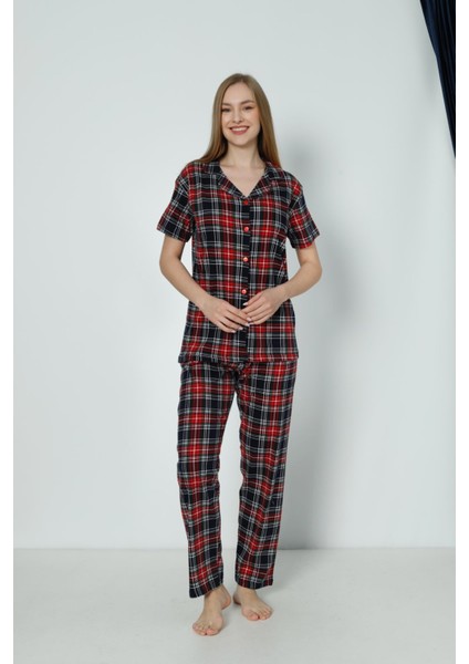 Çizgili Kısa Kollu Pijama Takımı