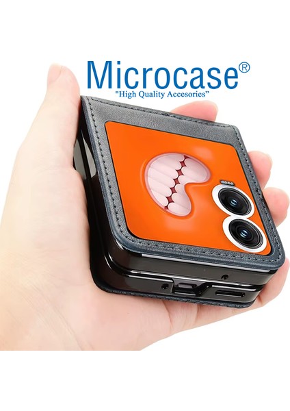 Tecno Phantom V Flip2 Retro Tasarım Kartlıklı Deri KILIF-AL5119 modelleri