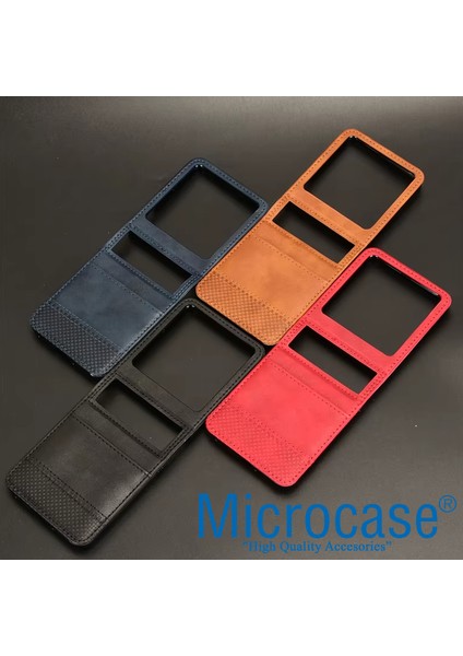 Tecno Phantom V Flip2 Retro Tasarım Kartlıklı Deri KILIF-AL5119 fırsatları