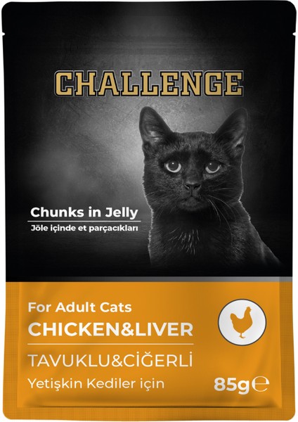 Tavuklu Ciğerli Yetişkin Kedi Pouch 85 gr