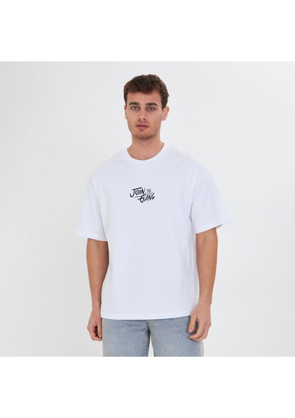 Peç Bakılı Unisex Oversiz T-Shirt