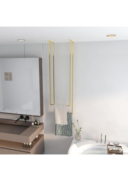 Dekoratif Metal Banyo Düzenleyici - Metal Açık Havluluk - Metal Organizer - 14