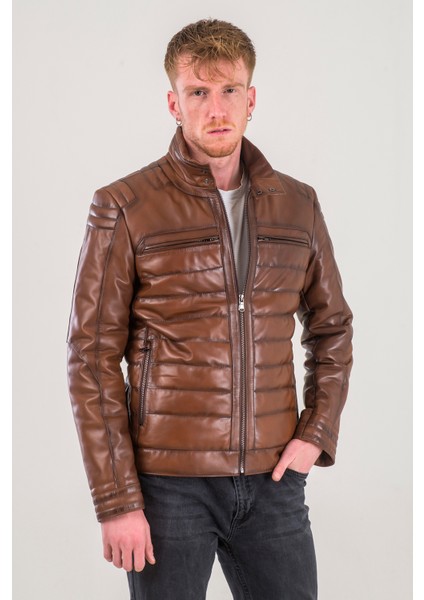 Ataleather Erkek Deri Mont MS-913 Antik Kahve