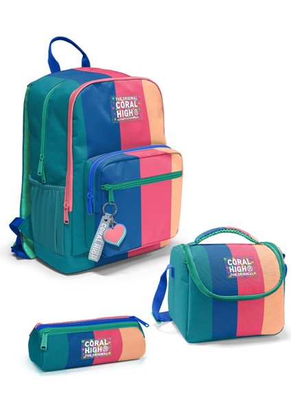 Renkli Çizgili 3’lü Okul Çanta Seti SET0123679