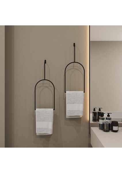 Dekoratif Metal Banyo Düzenleyici - Metal Açık Havluluk - Metal Organizer - 5
