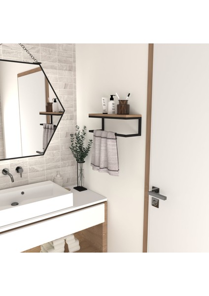 Dekoratif Metal Banyo Düzenleyici - Metal Açık Havluluk - Metal Organizer - 6 fiyatları