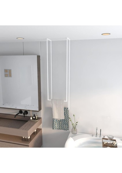 Dekoratif Metal Banyo Düzenleyici - Metal Açık Havluluk - Metal Organizer - 13