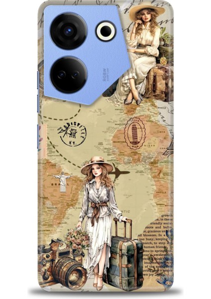 Tecno Camon 20 Pro 5g Kılıf Hd Baskılı Kılıf + Seramik Tam Kaplayan Ekran Koruyucu 270