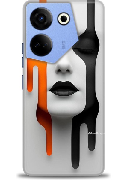 Tecno Camon 20 Pro 4g Kılıf Hd Baskılı Kılıf + Seramik Tam Kaplayan Ekran Koruyucu 143