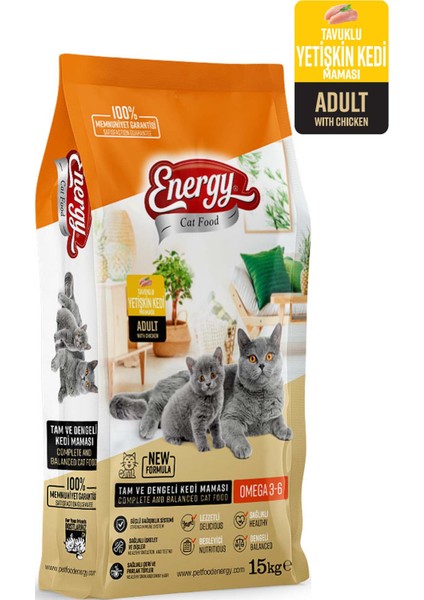 Cat Food Energy Tavuklu Yetişkin Kedi Maması