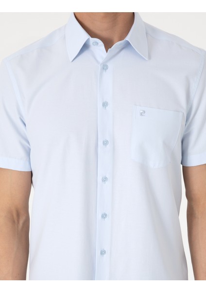Erkek Açık Mavi Regular Fit Kısa Kollu Gömlek 50307003-VR003