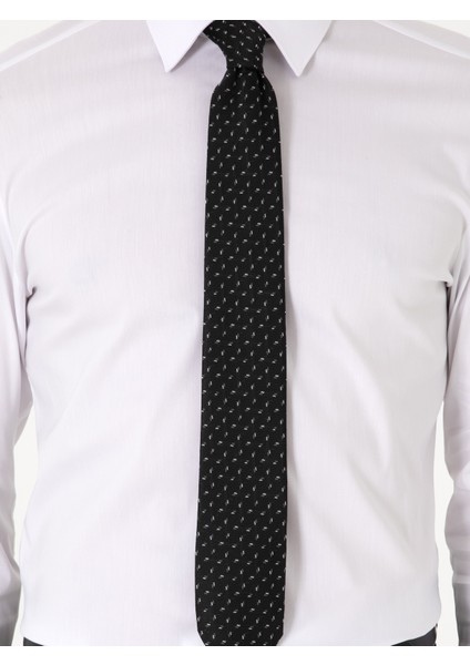 Erkek Beyaz Slim Fit Non Iron Pamuk Karışımlı Klasik Gömlek 50305838-VR013
